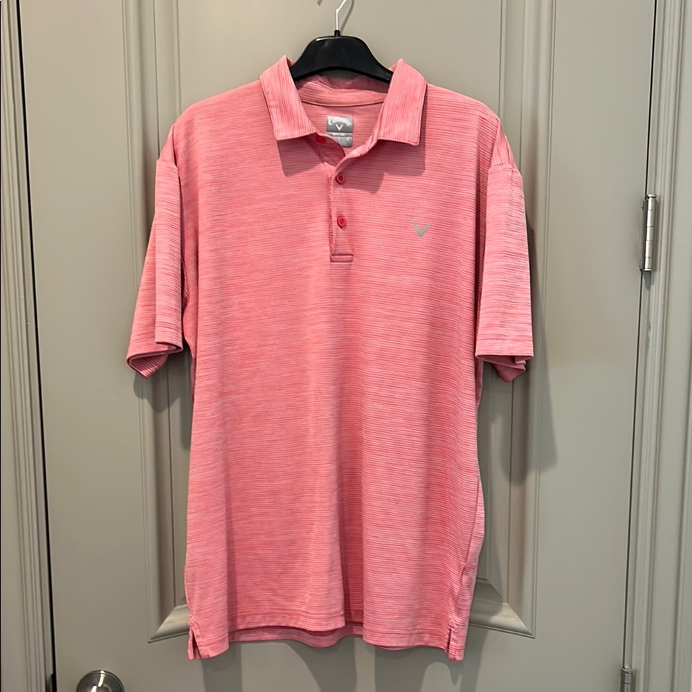 Men’s Callaway Golf Polo color Coral Chic
